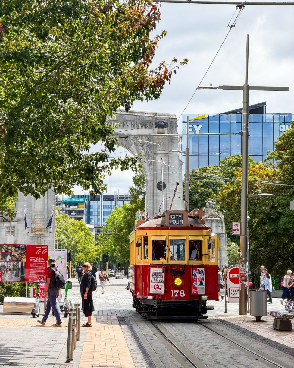 The popular Christchurch tram is near City Central Motel Apartments